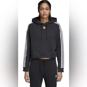Adidas Originals Cropped Hoodie in Black